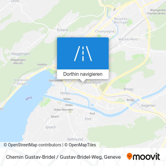 Chemin Gustav-Bridel / Gustav-Bridel-Weg Karte