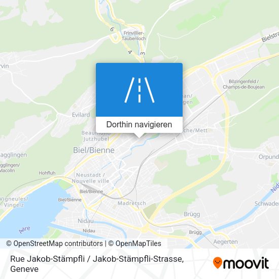 Rue Jakob-Stämpfli / Jakob-Stämpfli-Strasse Karte