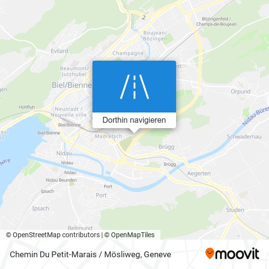 Chemin Du Petit-Marais / Mösliweg Karte