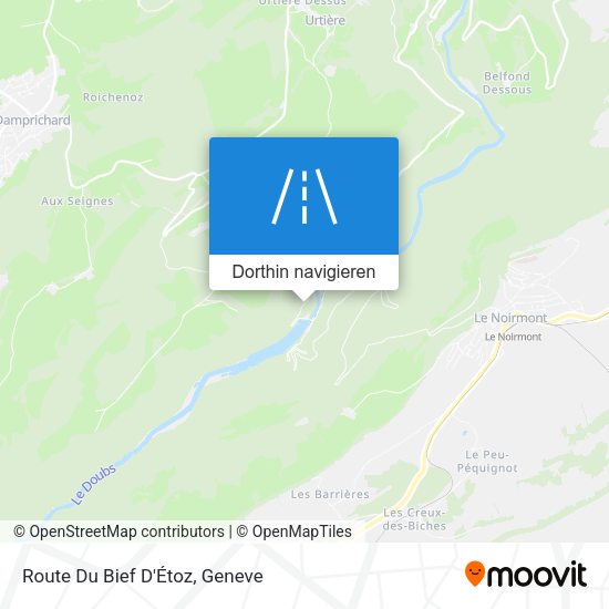 Route Du Bief D'Étoz Karte