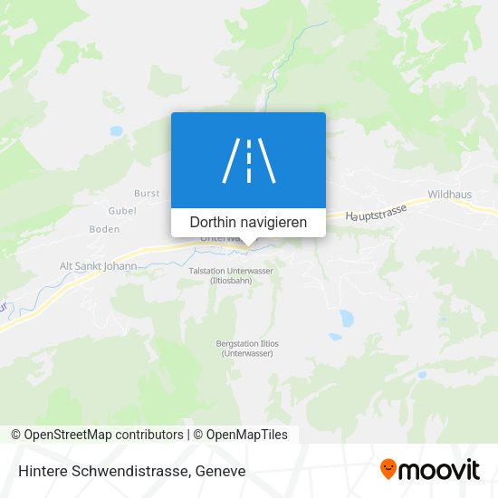 Hintere Schwendistrasse Karte