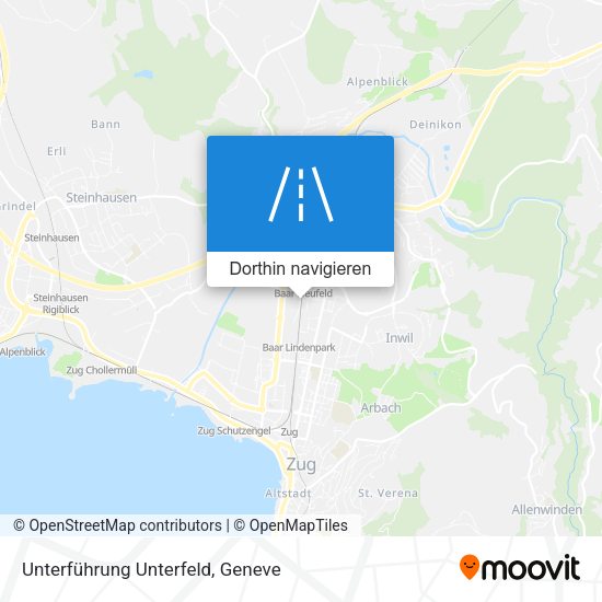 Unterführung Unterfeld Karte