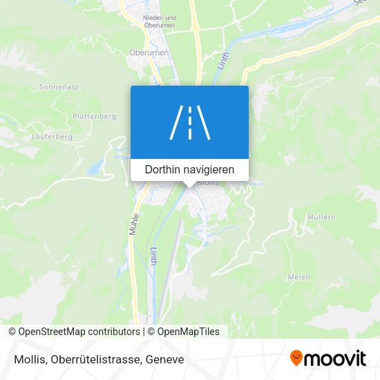 Mollis, Oberrütelistrasse Karte