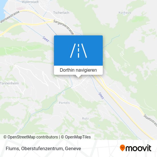 Flums, Oberstufenzentrum Karte