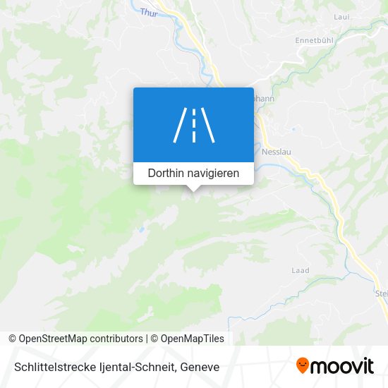 Schlittelstrecke Ijental-Schneit Karte