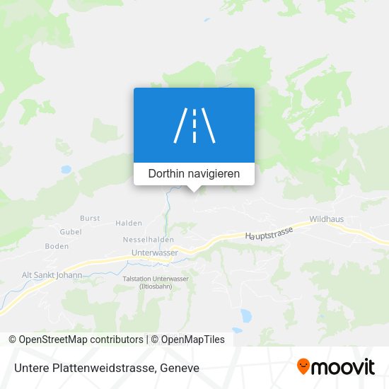 Untere Plattenweidstrasse Karte