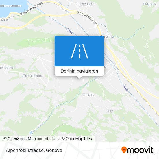 Alpenröslistrasse Karte