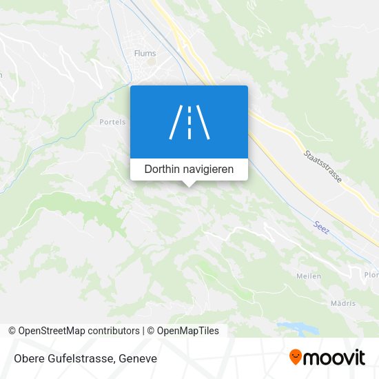 Obere Gufelstrasse Karte