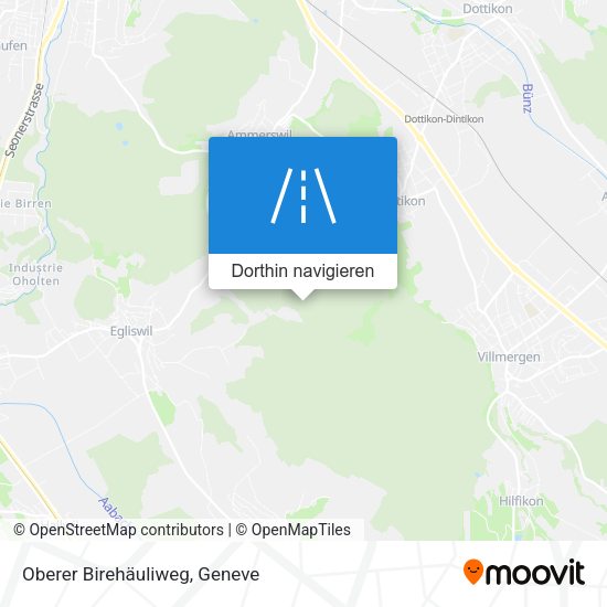 Oberer Birehäuliweg Karte