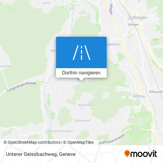 Unterer Geissbachweg Karte