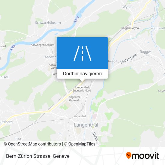 Bern-Zürich Strasse Karte