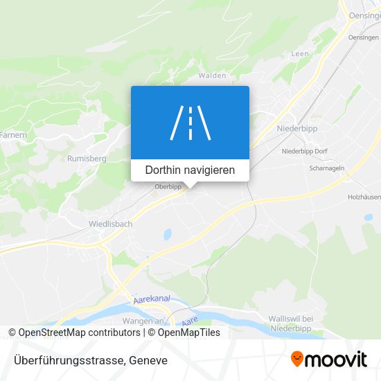 Überführungsstrasse Karte
