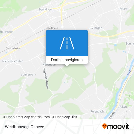 Weidbanweg Karte