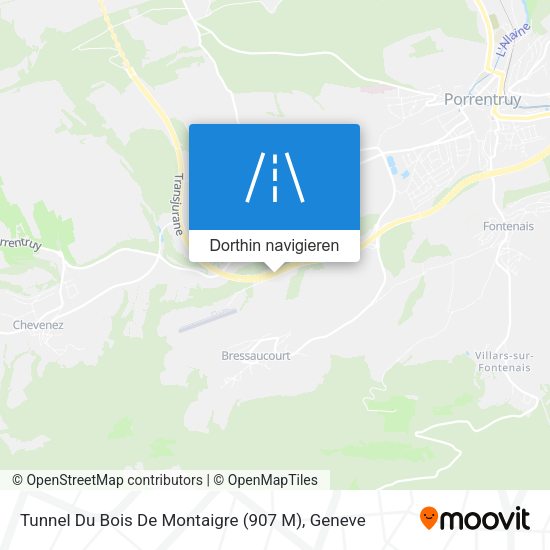 Tunnel Du Bois De Montaigre (907 M) Karte
