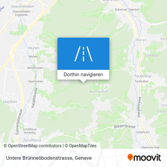 Untere Brünnelibodenstrasse Karte