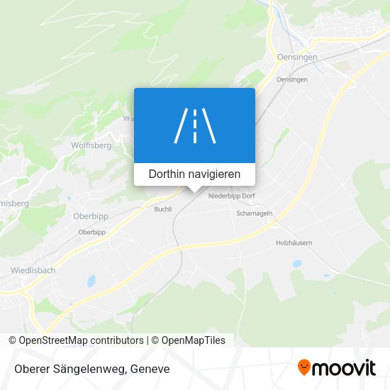 Oberer Sängelenweg Karte