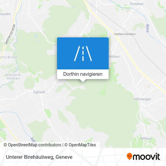 Unterer Birehäuliweg Karte