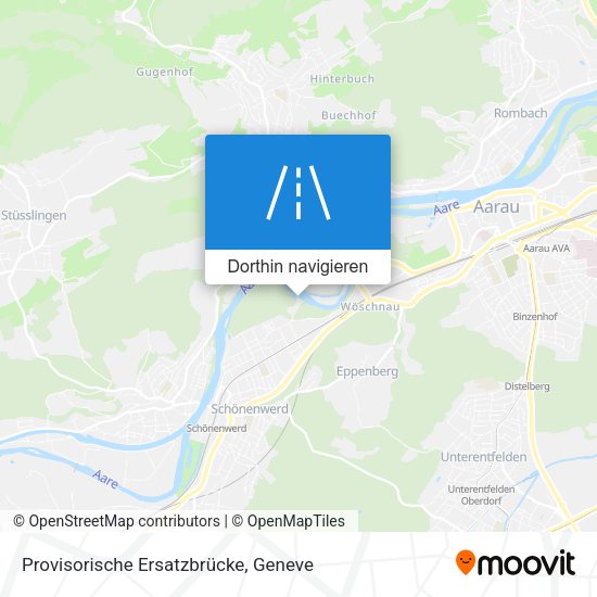 Provisorische Ersatzbrücke Karte