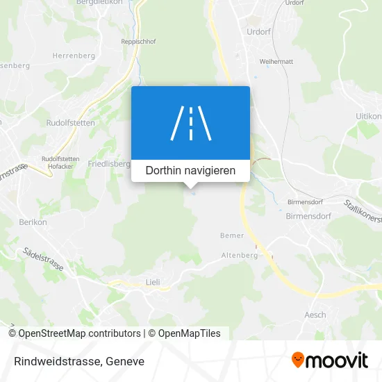 Rindweidstrasse Karte