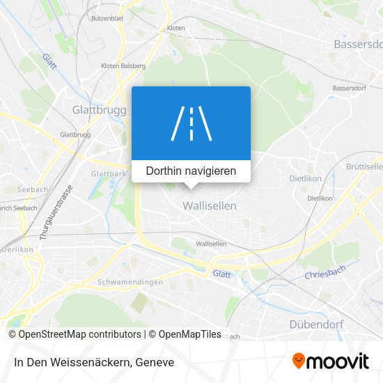 In Den Weissenäckern Karte