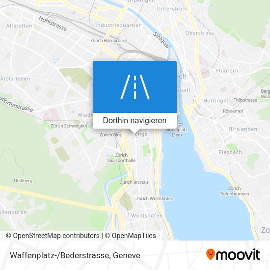 Waffenplatz-/Bederstrasse Karte