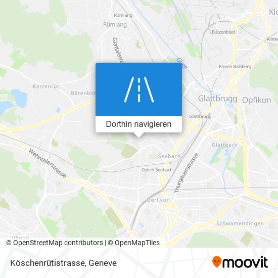 Köschenrütistrasse Karte