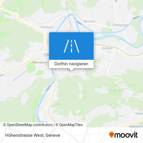 Höhenstrasse West Karte