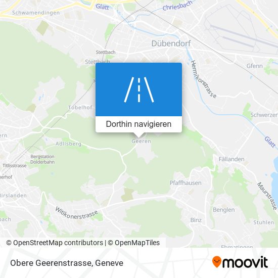 Obere Geerenstrasse Karte