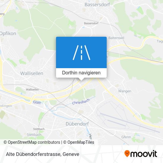 Alte Dübendorferstrasse Karte
