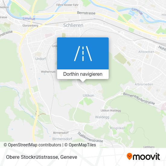Obere Stockrütistrasse Karte