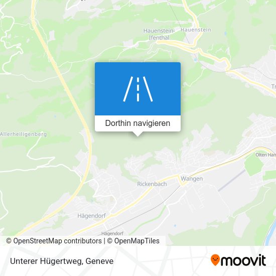 Unterer Hügertweg Karte