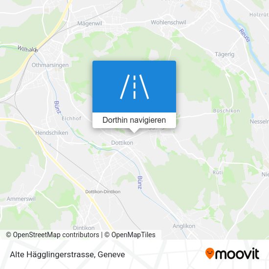 Alte Hägglingerstrasse Karte