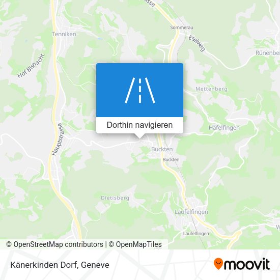 Känerkinden Dorf Karte