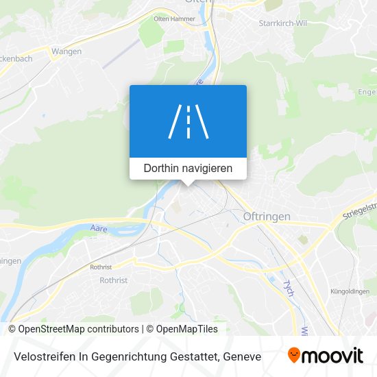 Velostreifen In Gegenrichtung Gestattet Karte