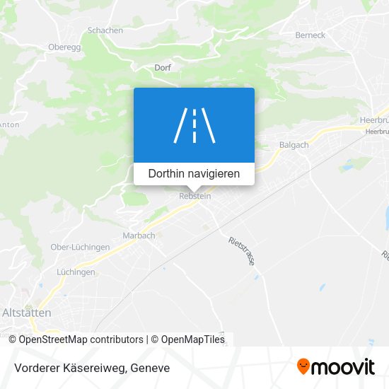 Vorderer Käsereiweg Karte