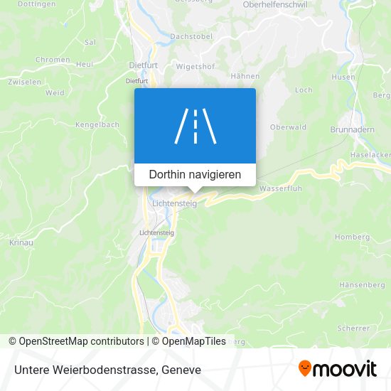 Untere Weierbodenstrasse Karte