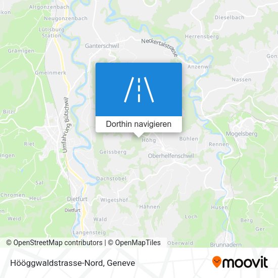 Hööggwaldstrasse-Nord Karte