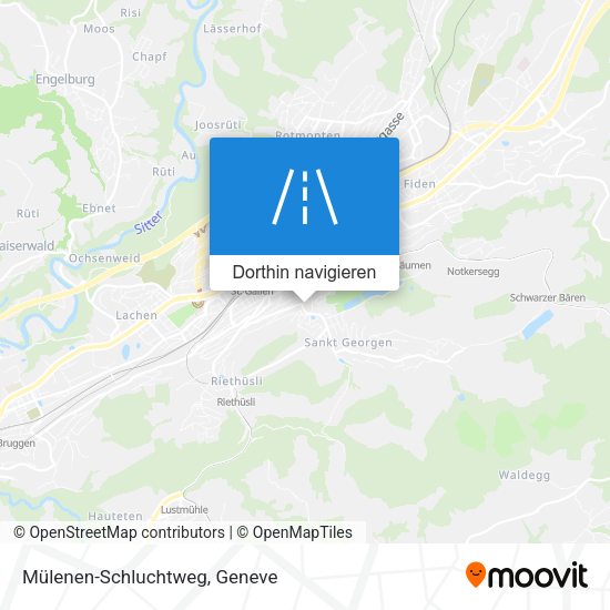 Mülenen-Schluchtweg Karte