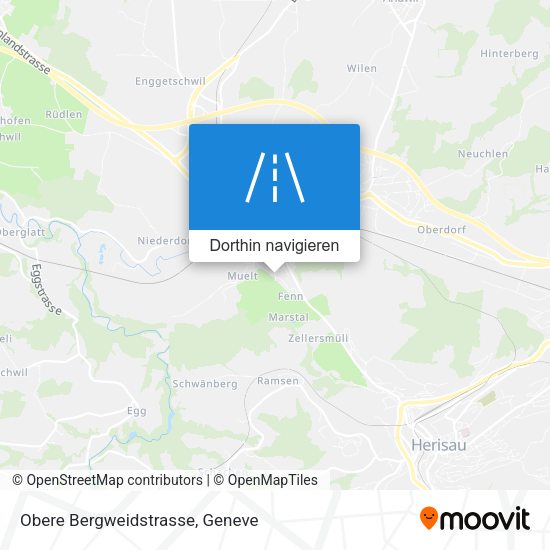 Obere Bergweidstrasse Karte