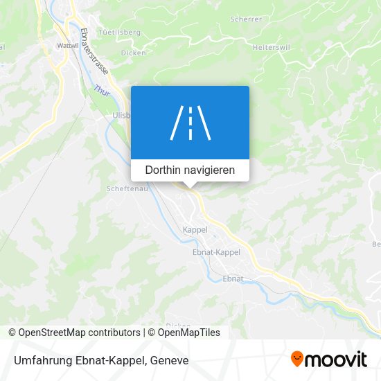 Umfahrung Ebnat-Kappel Karte