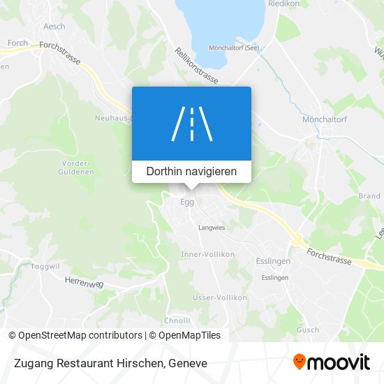 Zugang Restaurant Hirschen Karte
