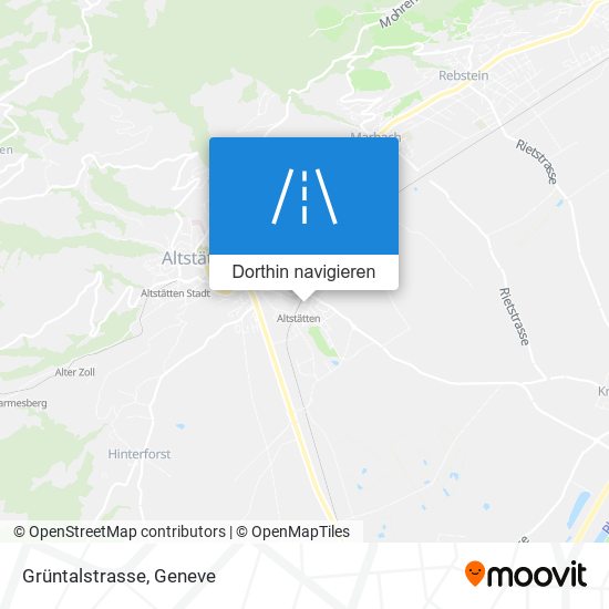 Grüntalstrasse Karte