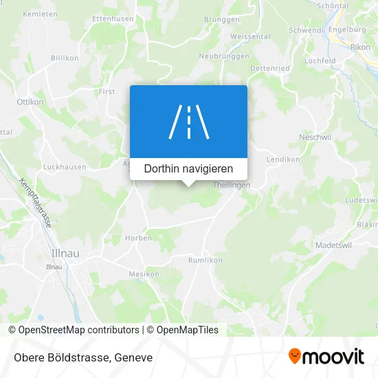 Obere Böldstrasse Karte