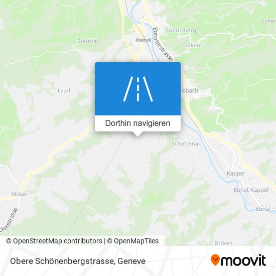 Obere Schönenbergstrasse Karte