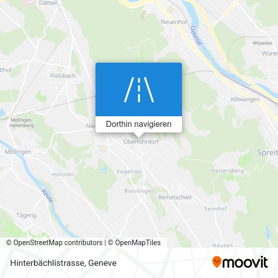Hinterbächlistrasse Karte