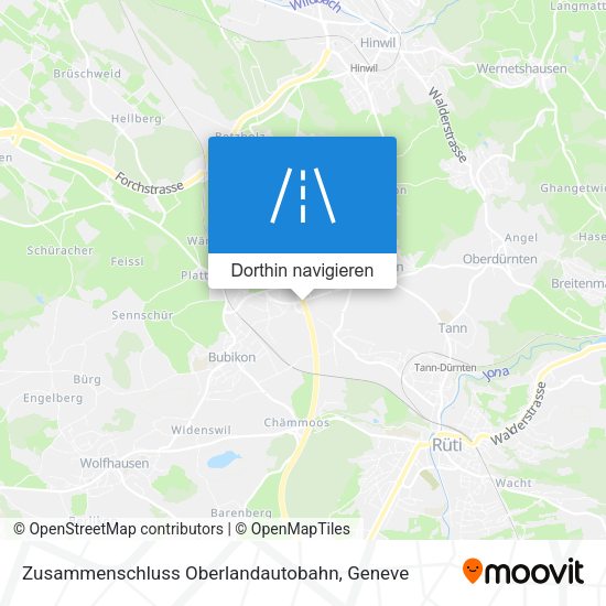 Zusammenschluss Oberlandautobahn Karte