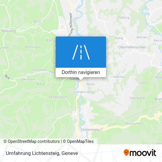 Umfahrung Lichtensteig Karte