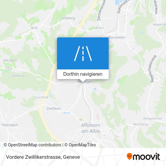 Vordere Zwillikerstrasse Karte