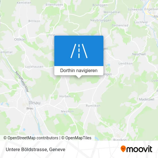 Untere Böldstrasse Karte