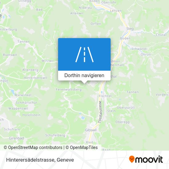 Hinterersädelstrasse Karte